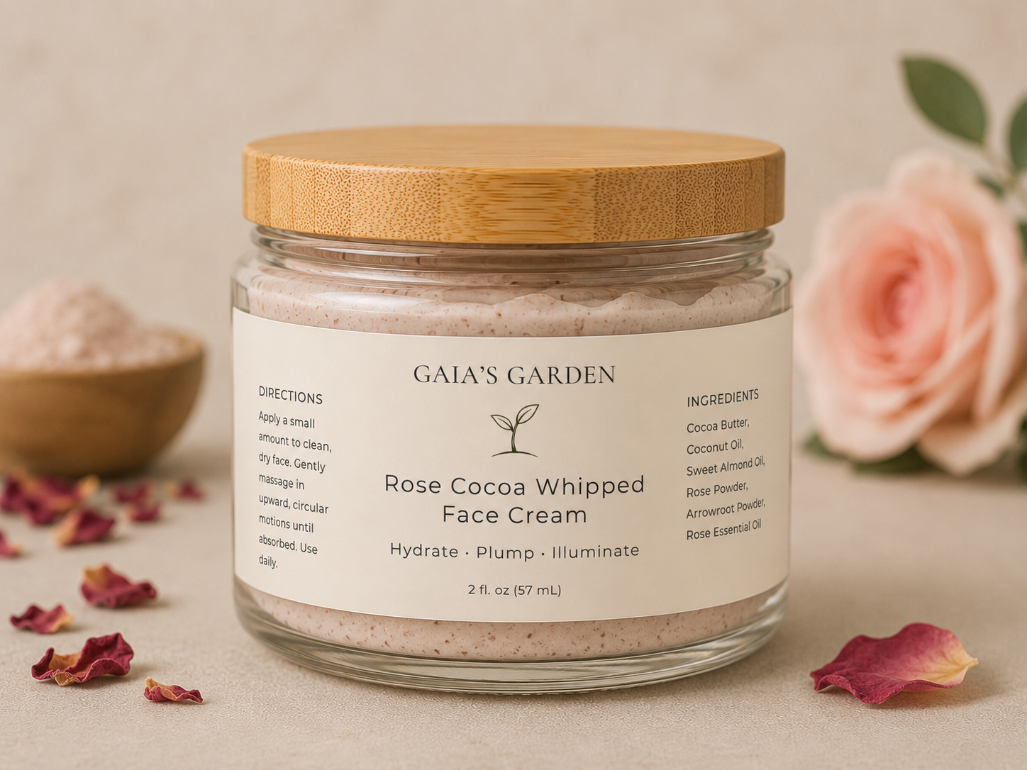 Rose Cocoa Whipped Face Cream